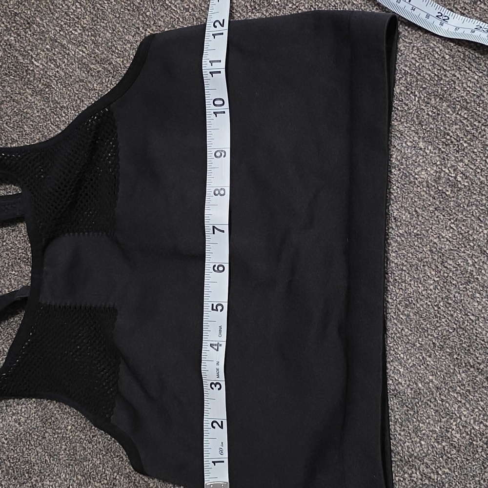 Zella Black Mesh Athletic Open Back  Tank - Picture 6 of 6